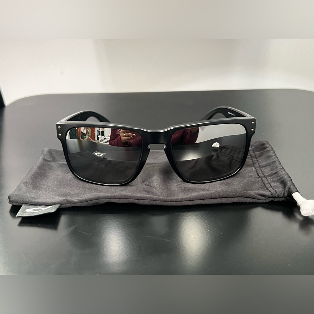 Oakley Holbrook Matte Black w/ Chrome Iridium Polarized